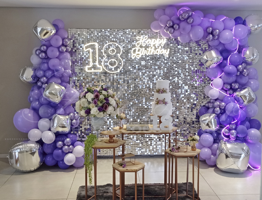 decoração minimalista para festas
