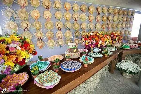 decoração mesa festa junina