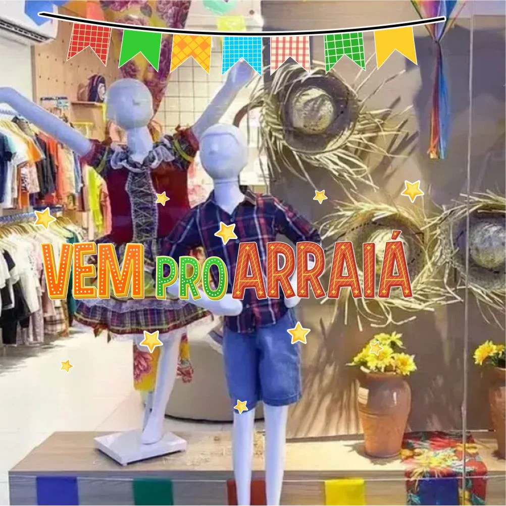 ideias vitrine festa junina