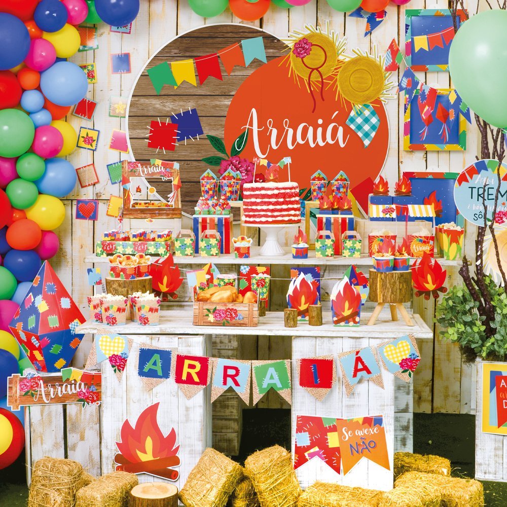 elementos decorativos festa junina vitrine