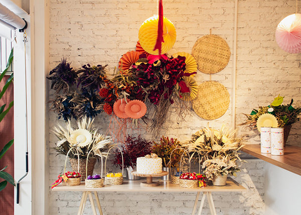 decoração vitrine São João