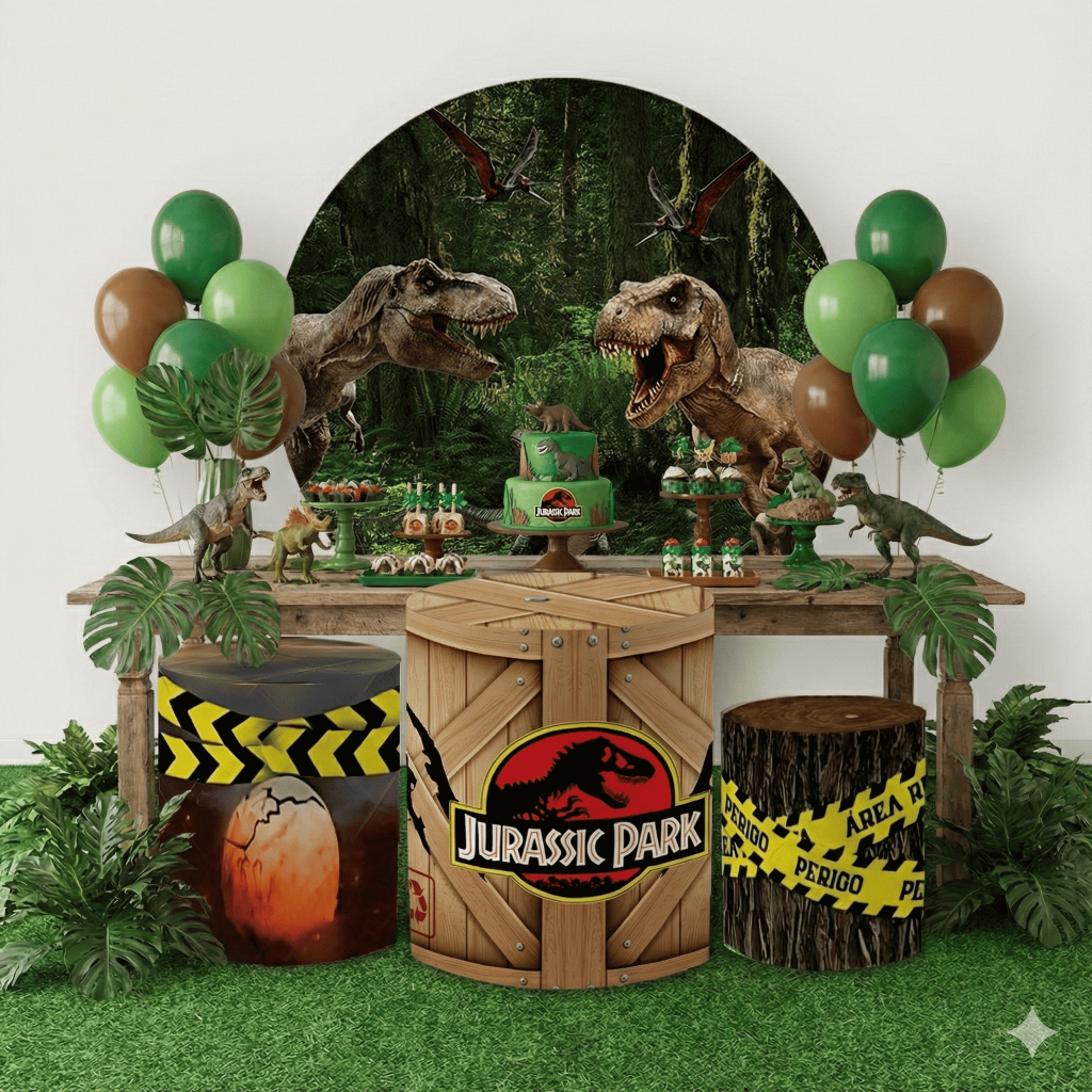 ideias festa jurassic park