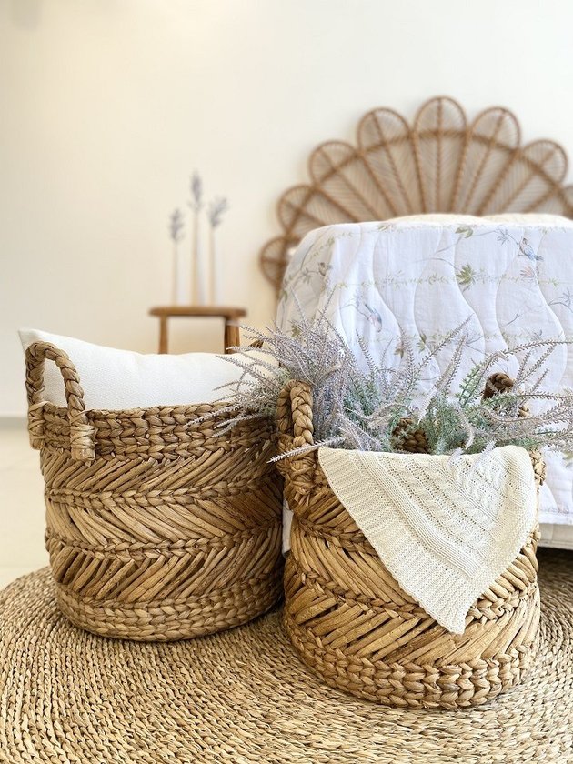decoração boho chic fibra natural
