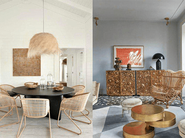 decoração boho chic fibra natural