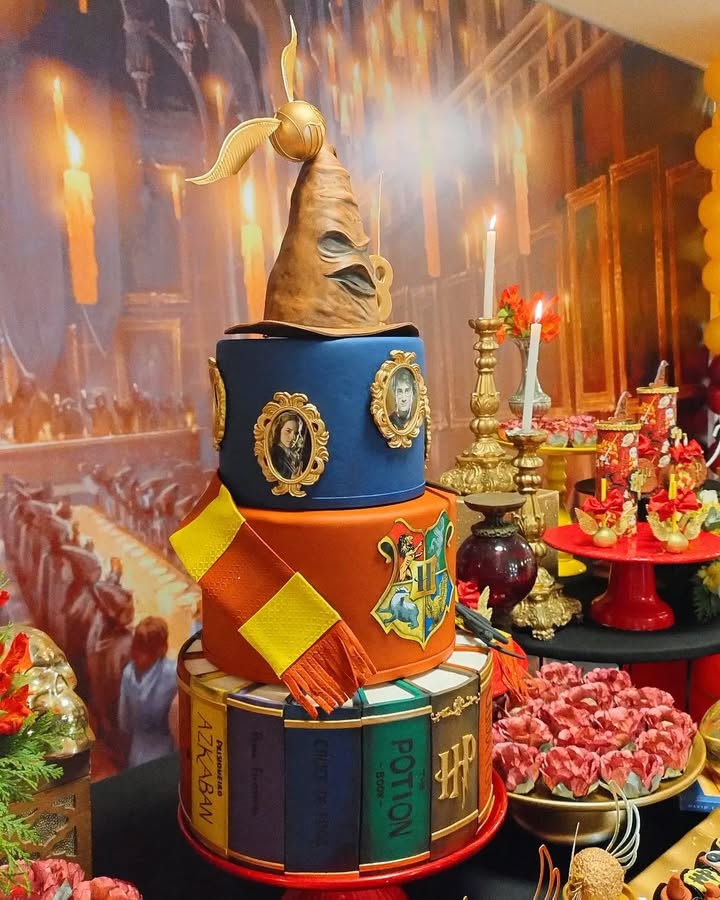 decoração mesa Harry Potter simples