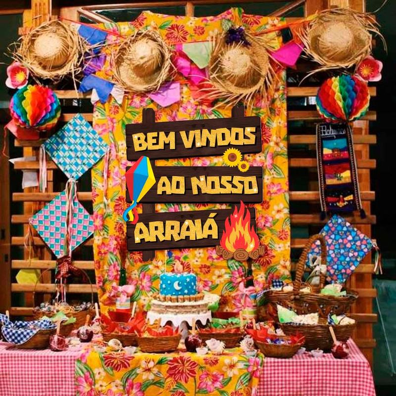 decoração festa junina escritório