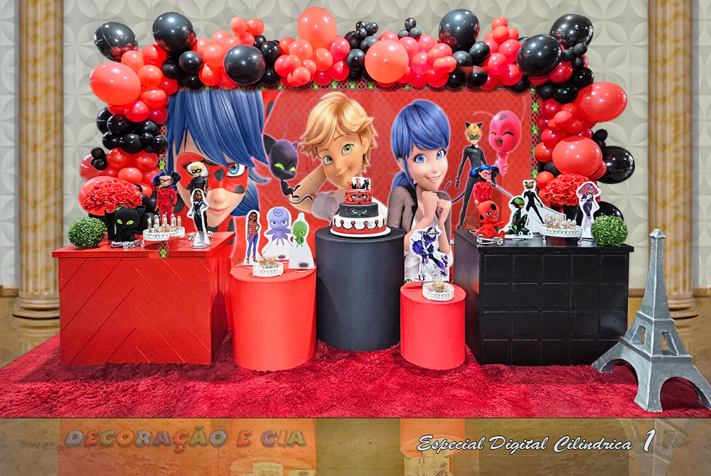 decoração aniversário ladybug simples