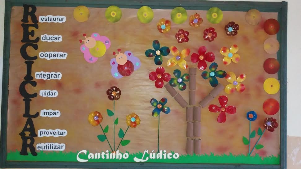 artesanato com material reciclado para escola