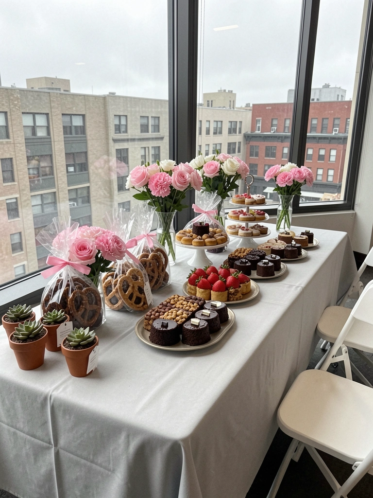 Toalhas, painéis e acabamentos de mesa de doces em tons pastel