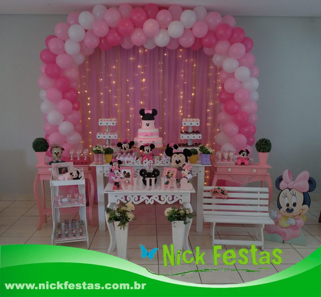 decoração de aniversário minnie rosa