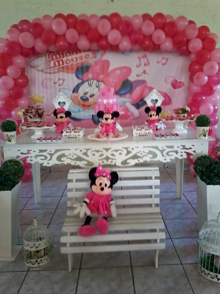 tema minnie rosa festa infantil