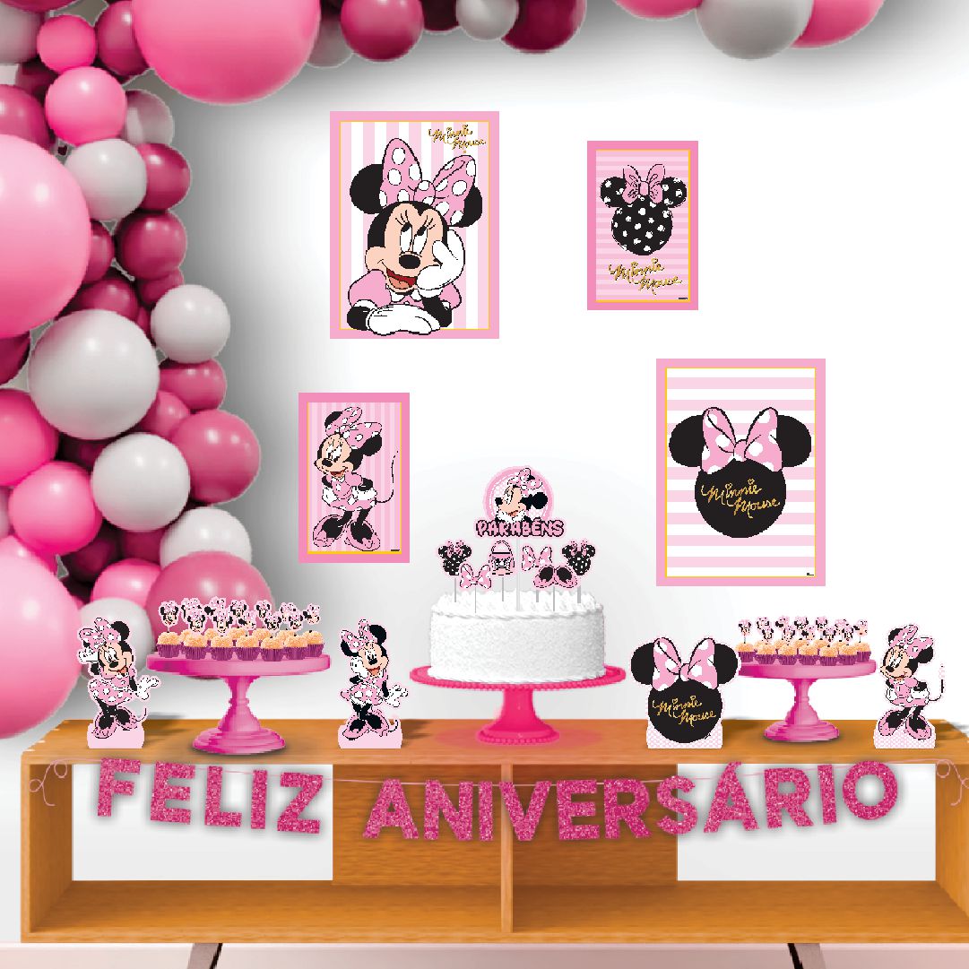 bolo minnie rosa 1 ano