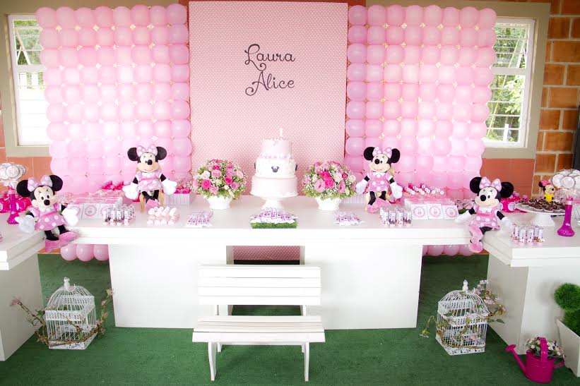 festa minnie rosa 1 ano ideias
