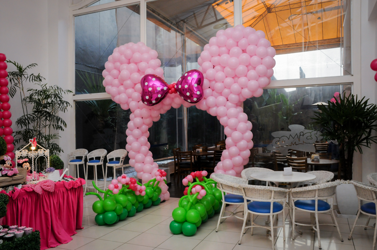 painel minnie rosa 1 ano