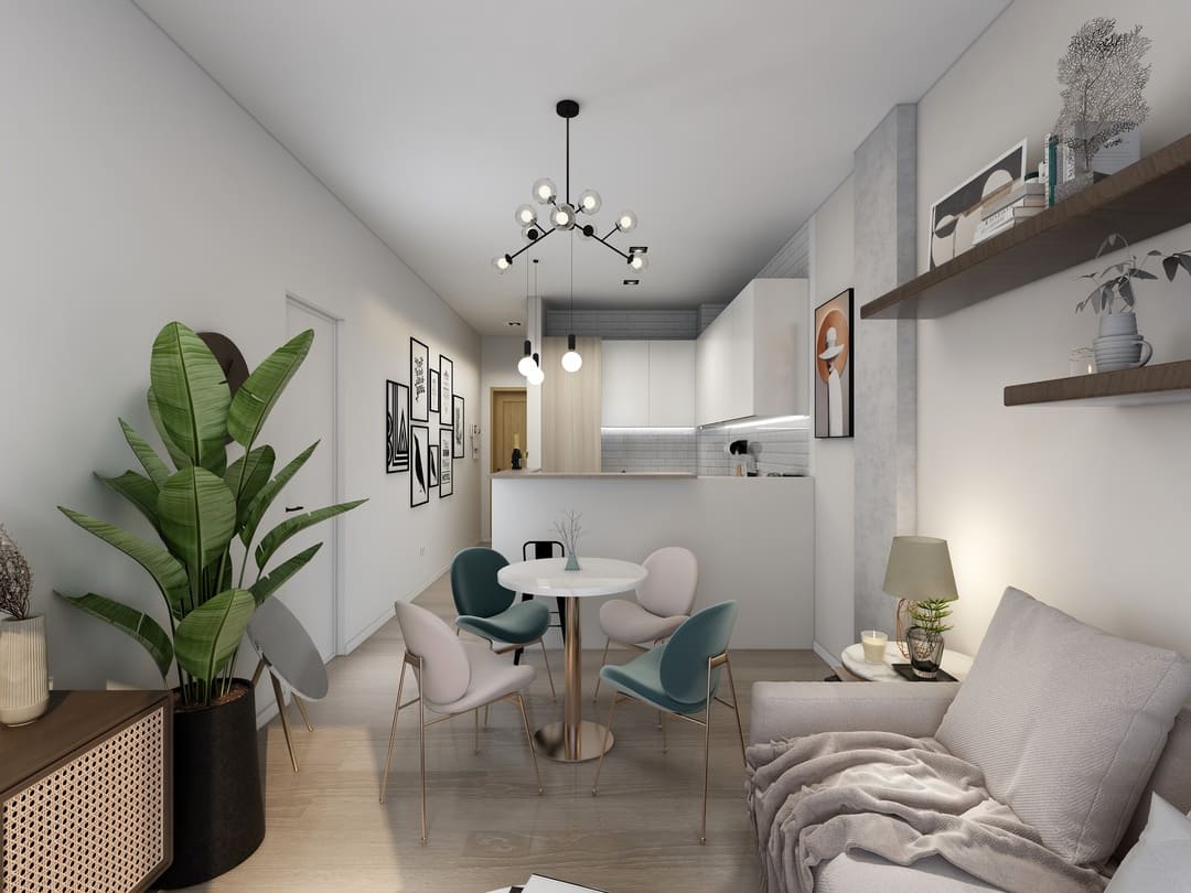 estilo moderno em apartamento pequeno