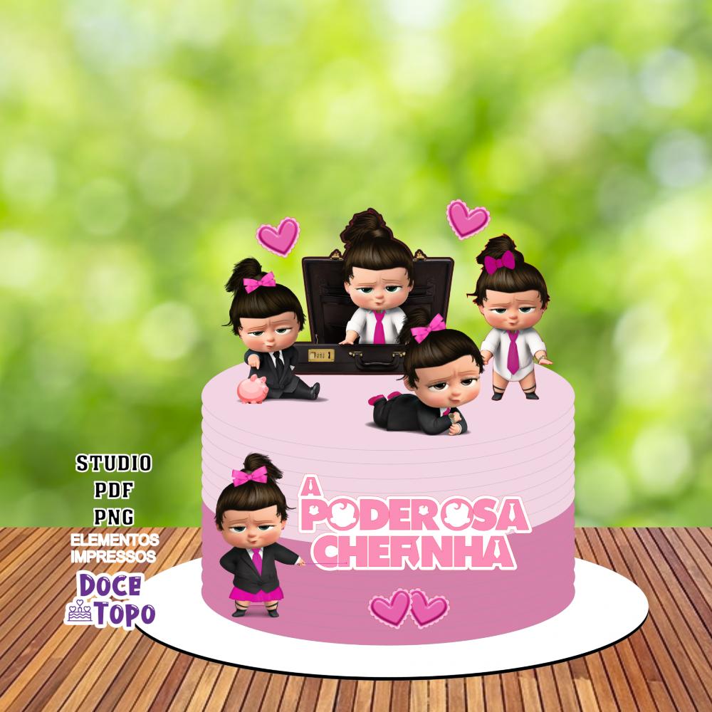 decoração poderosa chefinha preto e rosa