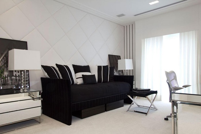 como usar preto e branco na decoração