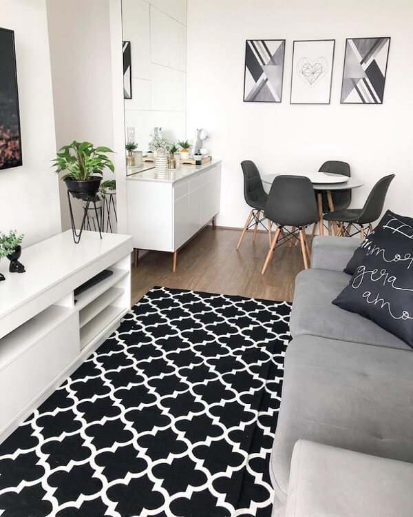 tendências decoração preto e branco 2026