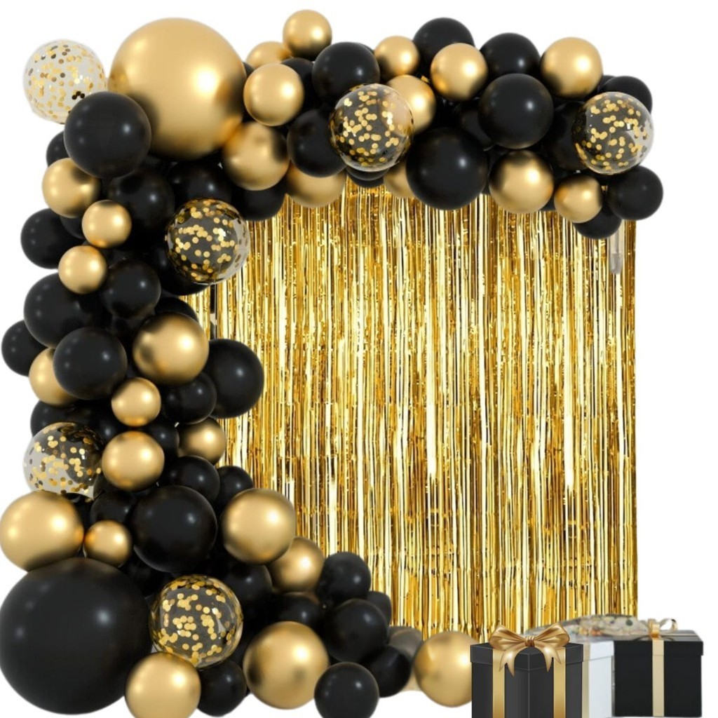 ideias festa 15 anos preto e dourado