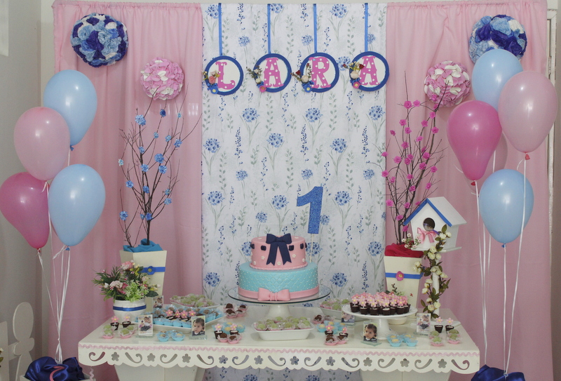 decoração chá revelação rosa e azul