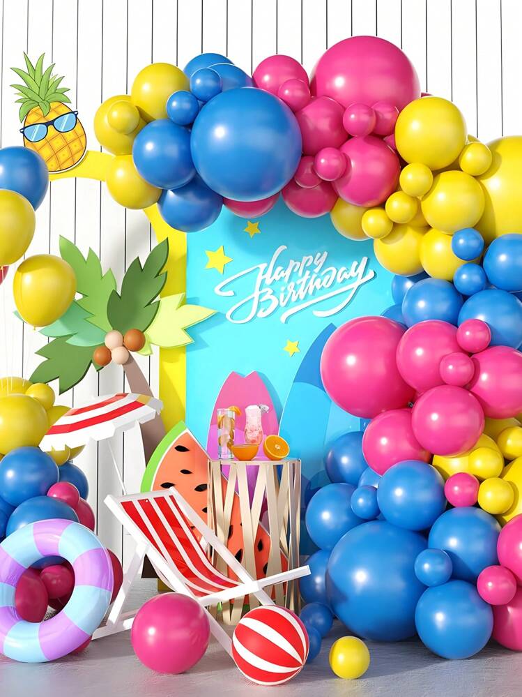 decoração festa adulta rosa e azul