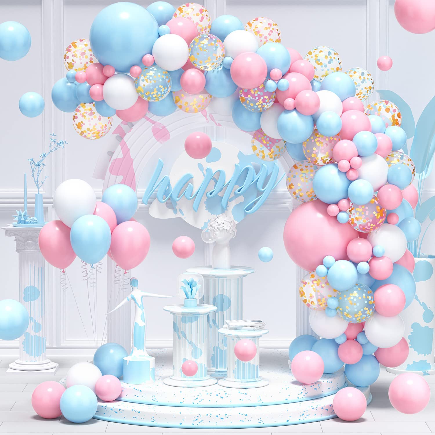 ideias de bolo rosa e azul aniversário