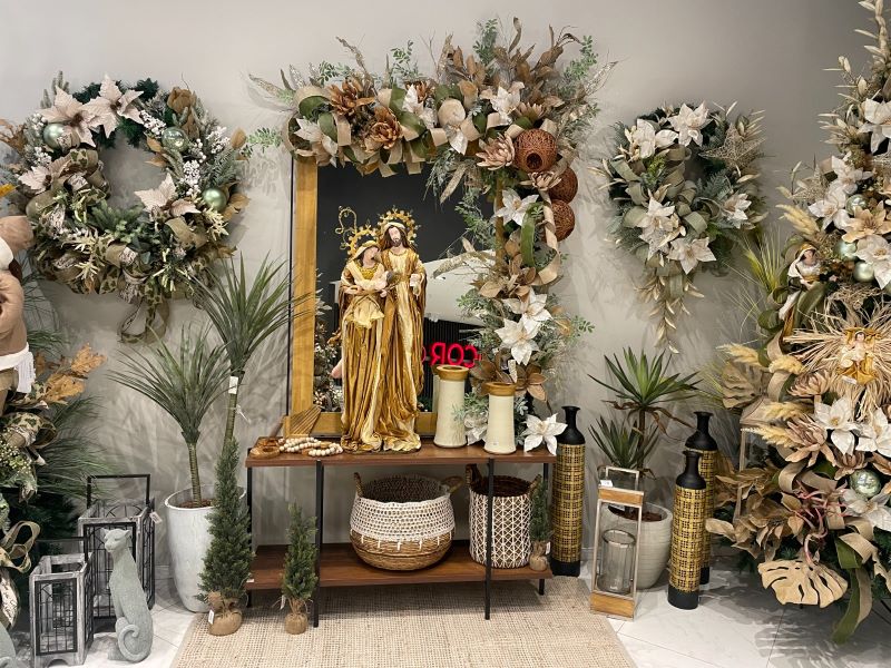 mesa de natal rústica