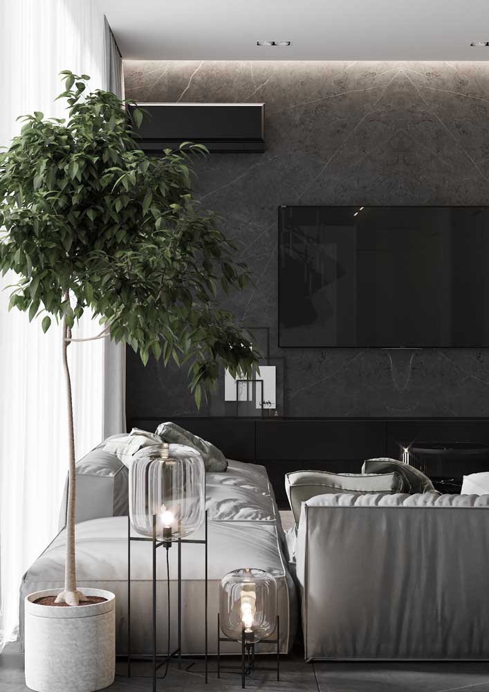 sala cinza elegante