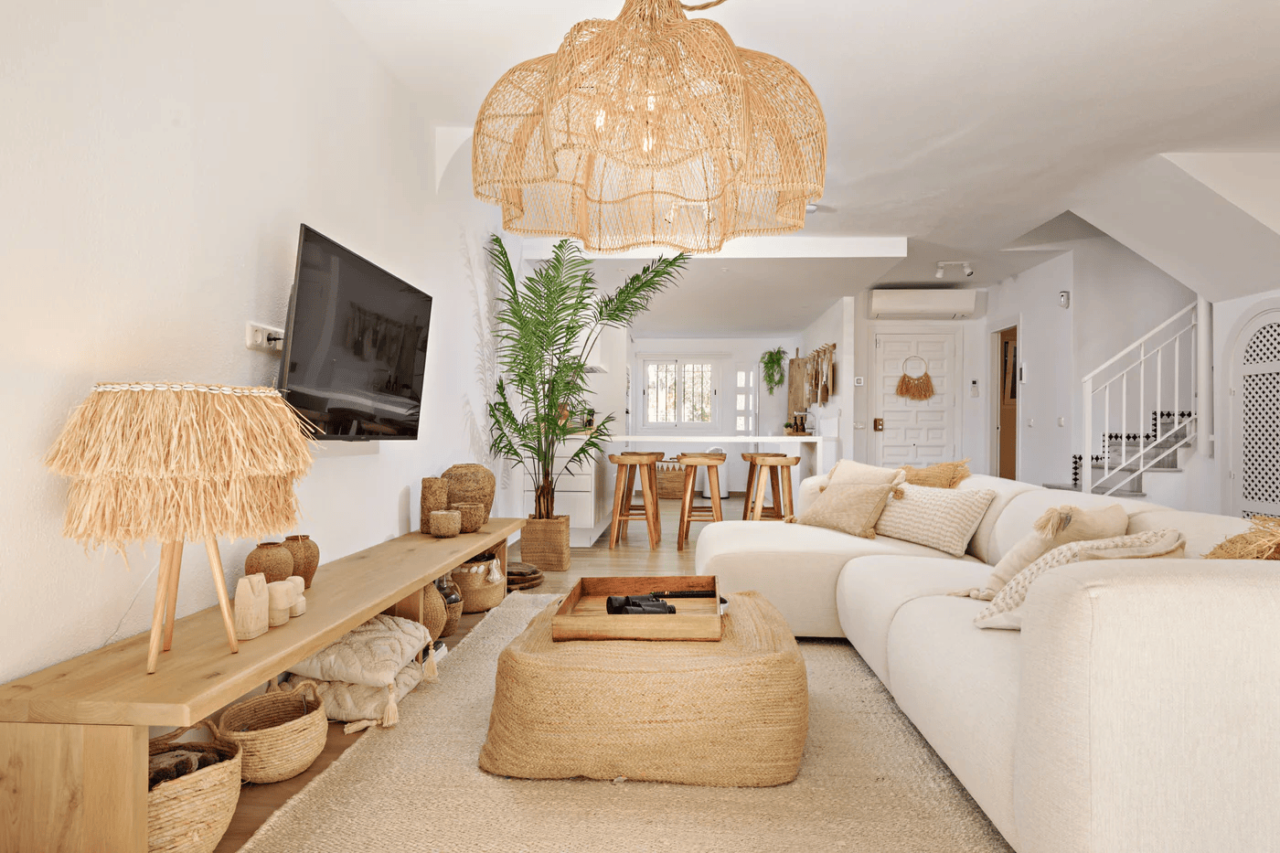 decoração boho chic sala pequena