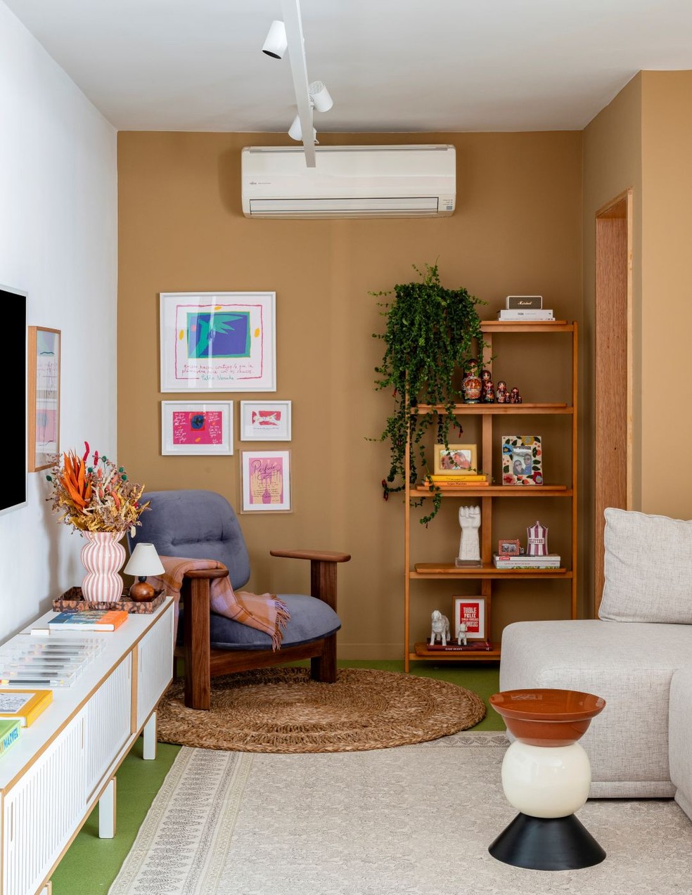 como decorar sala pequena estilo boho