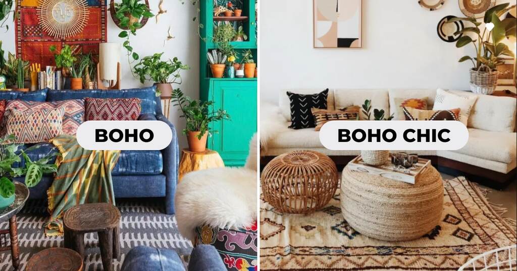 sala pequena com toque boho