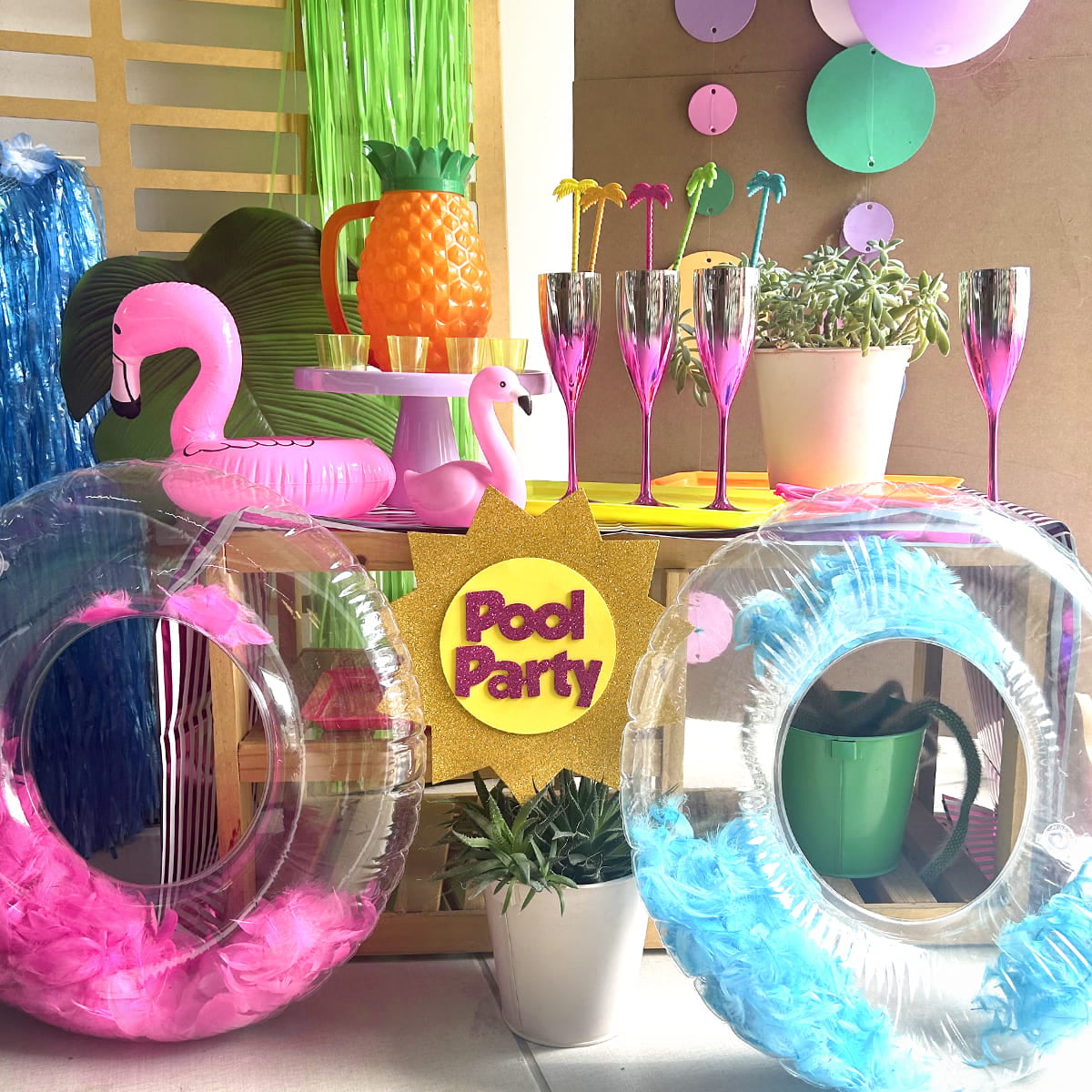 decoração verão festa piscina