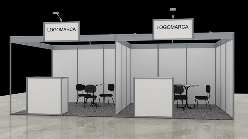 decoração stand econômica
