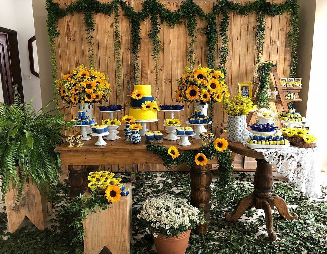 decoração girassol festa infantil
