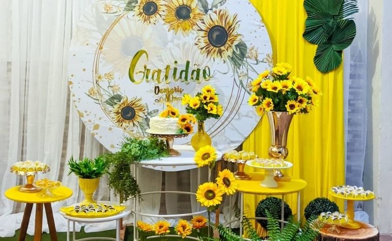 ideias criativas decoração girassol