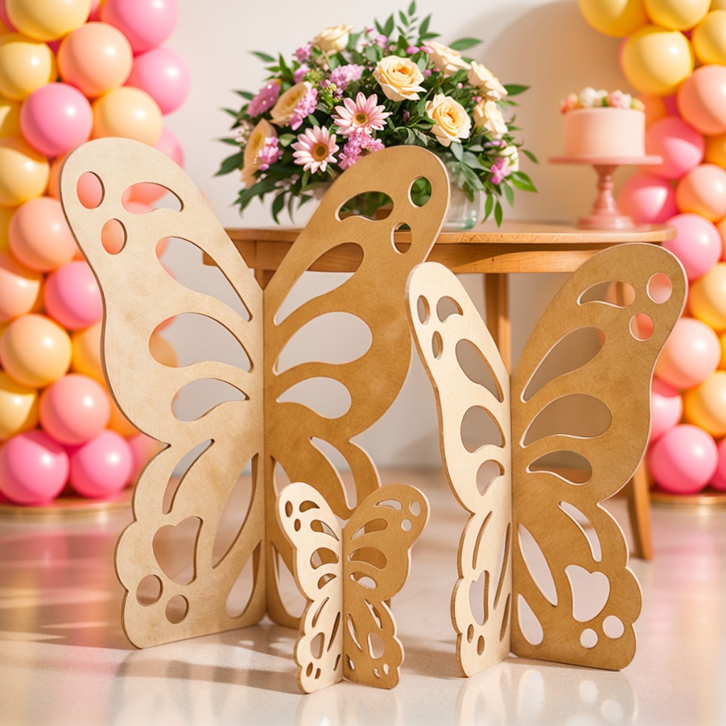 decoração de mesa jardim das borboletas