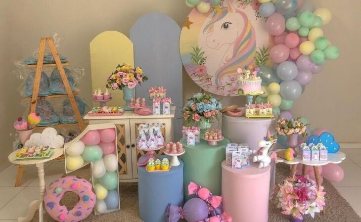 decoração unicórnio para menina