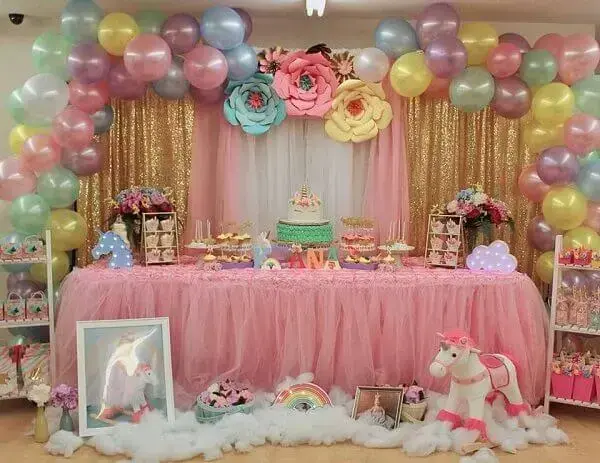 festa unicórnio em casa