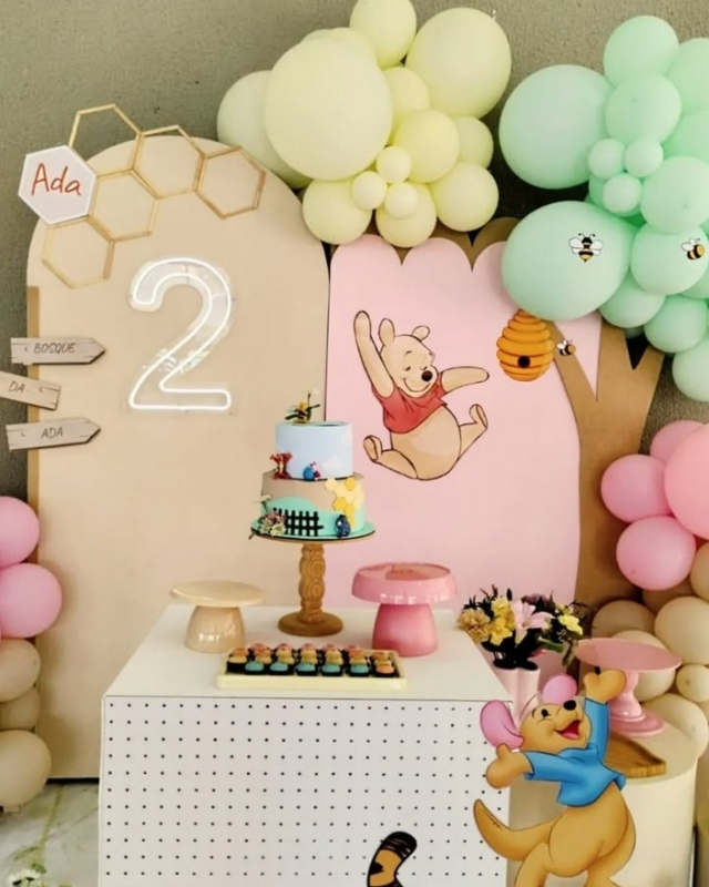bolo mesversário ursinho pooh
