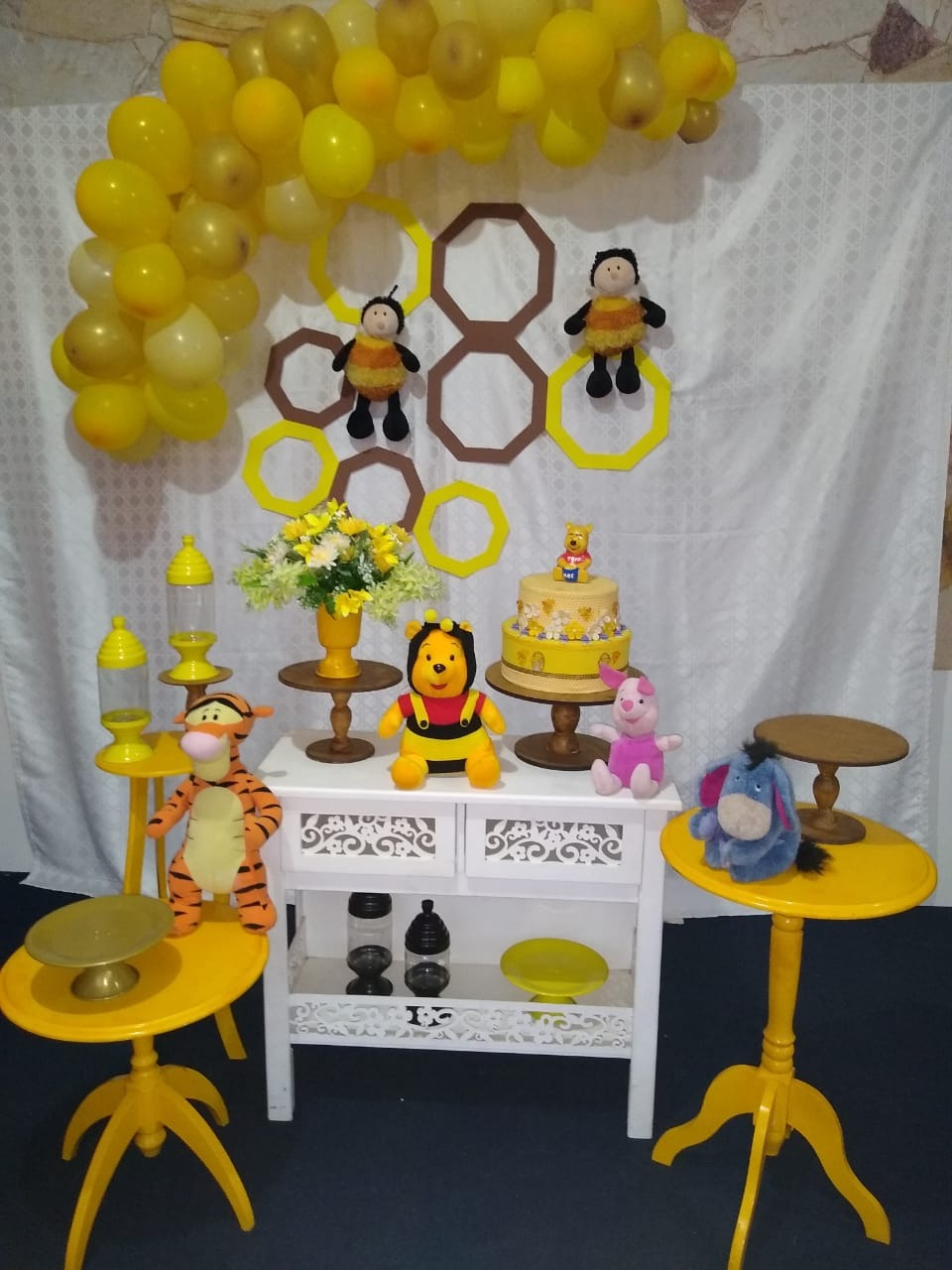 balões tema ursinho pooh mesversário