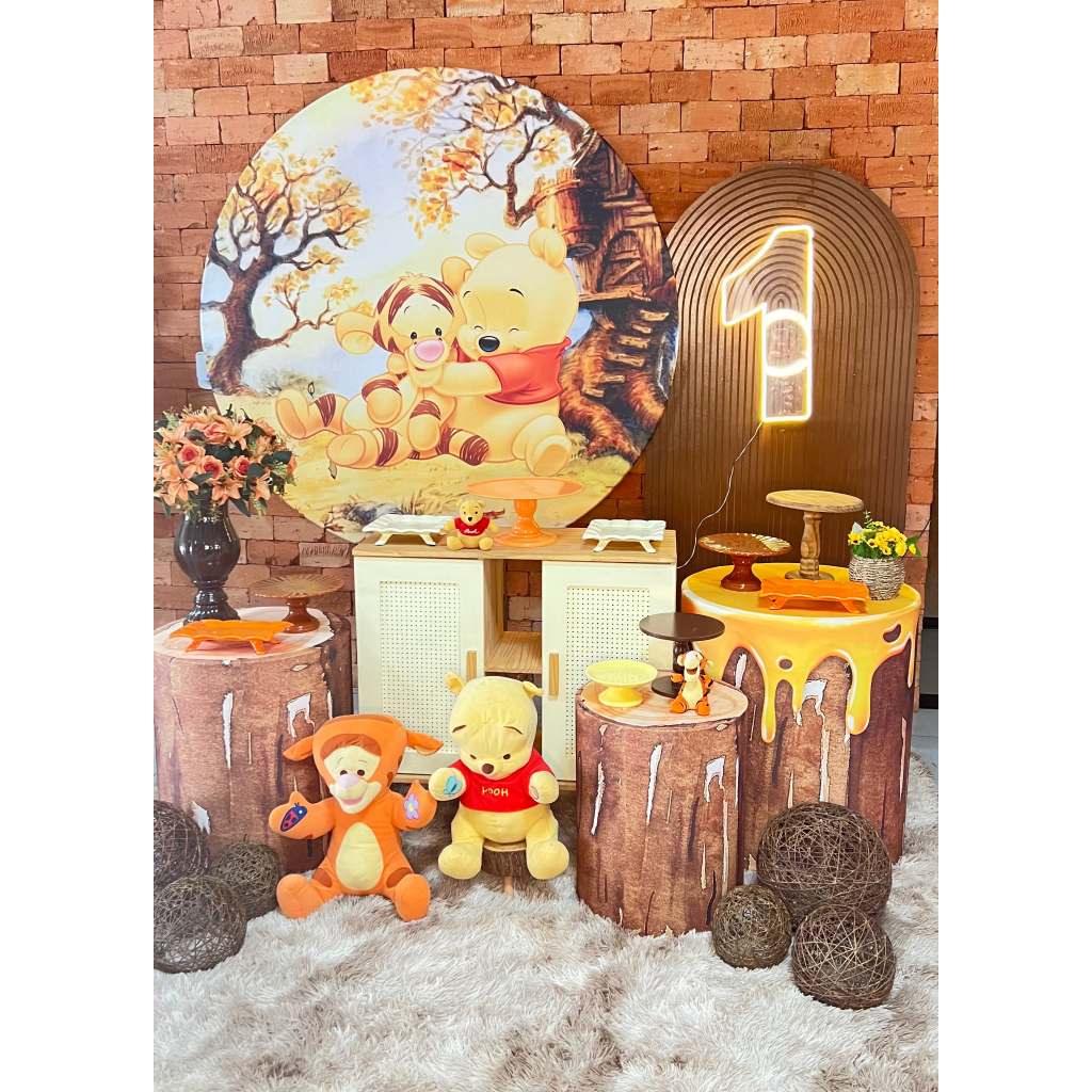 paleta de cores ursinho pooh mesversário