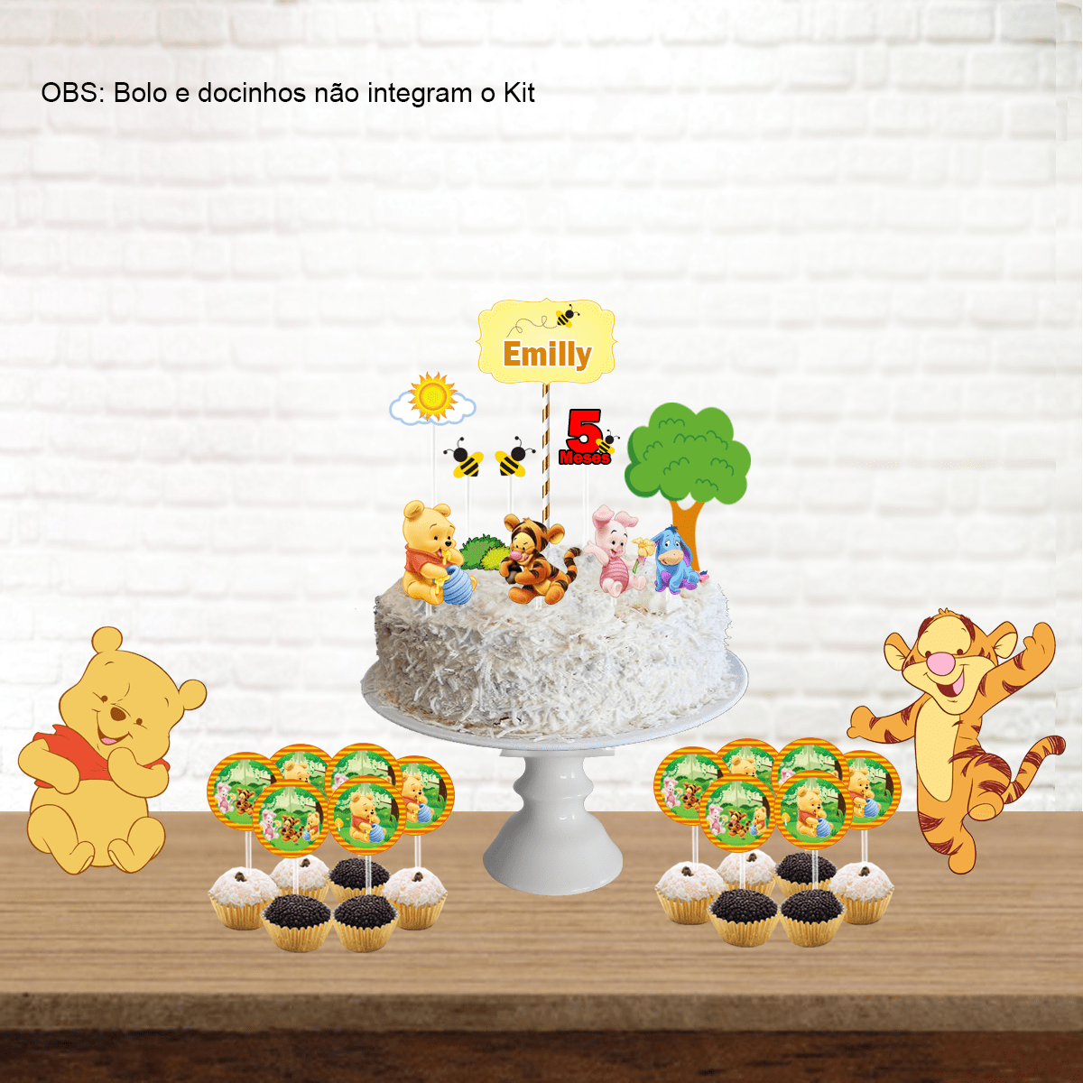 decoração ursinho pooh só um bolinho