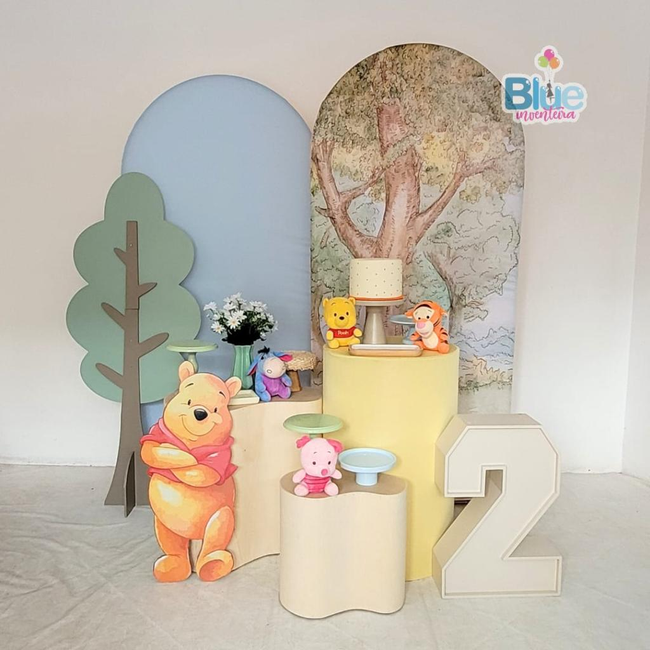 decoração mesversário ursinho pooh menina
