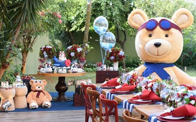 decoração luxo urso aviador
