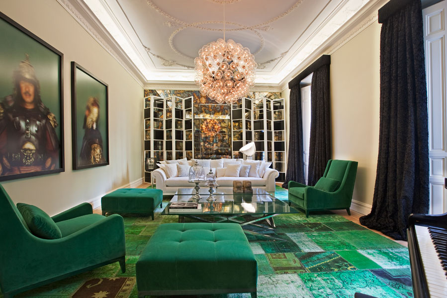 tons de verde para decoração