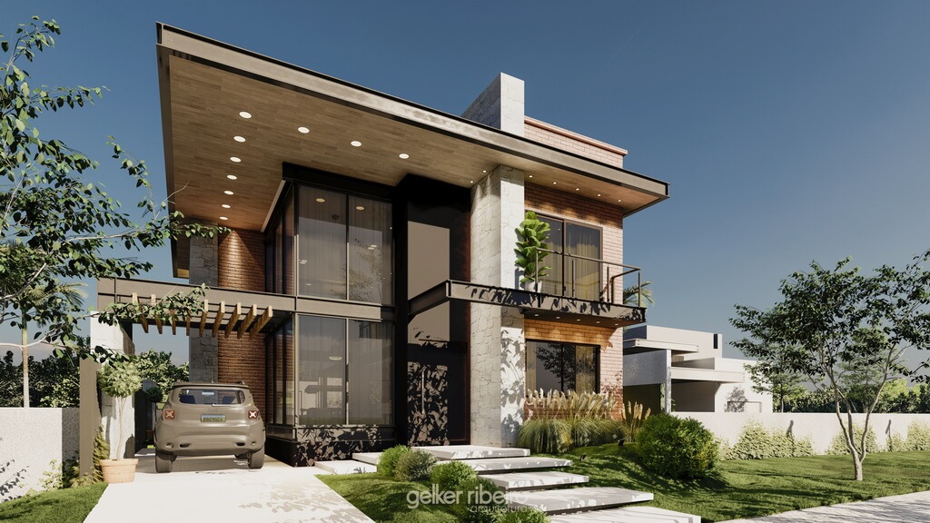 iluminação externa para casas