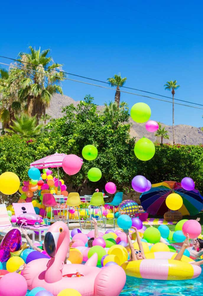 pool party decoração econômica