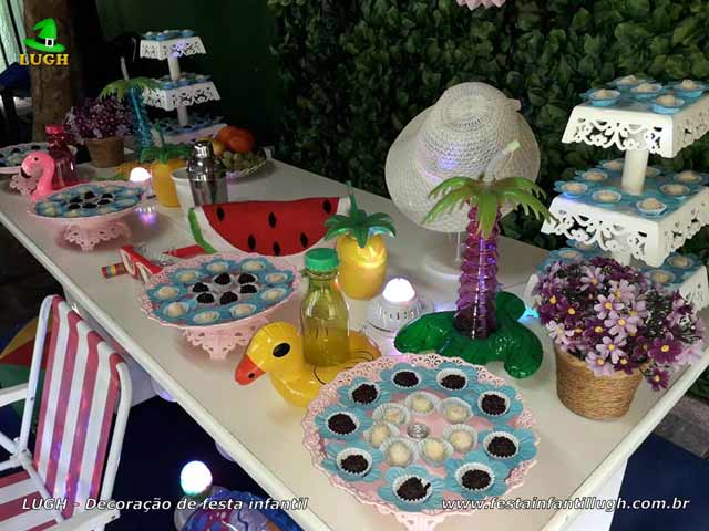 pool party infantil decoração simples