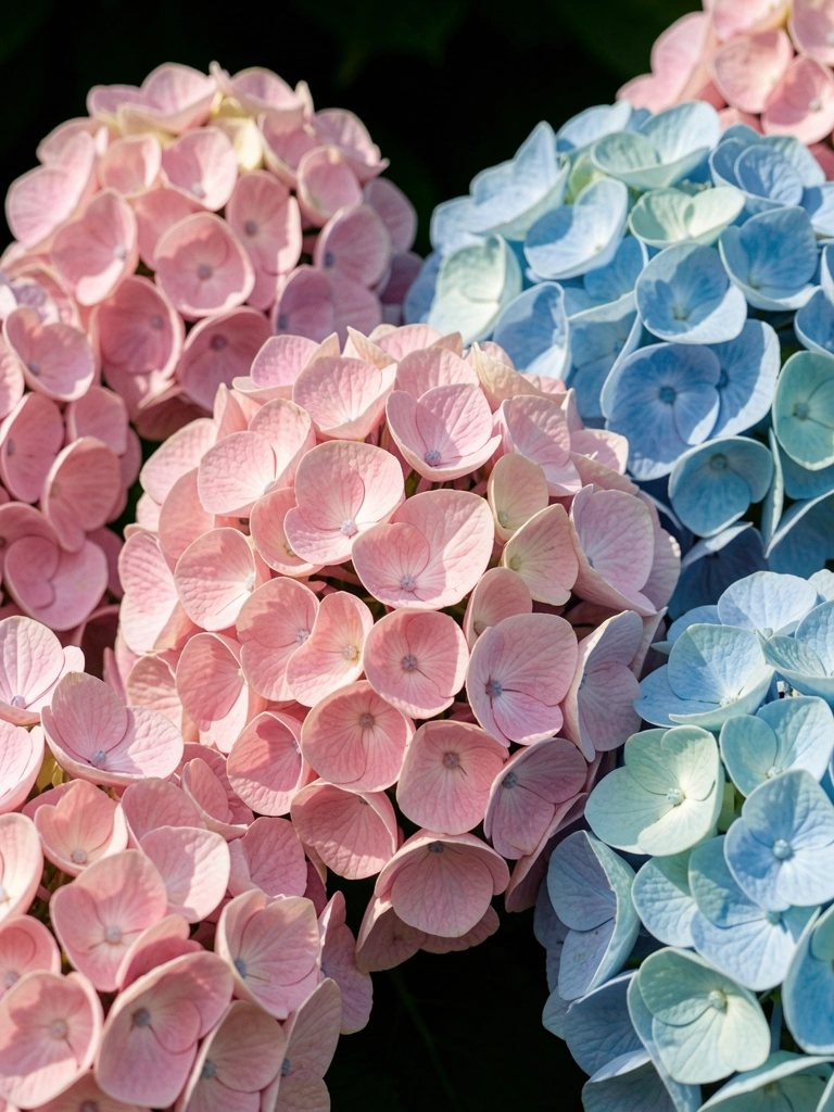 Canteiro de flores coloridas em jardim ensolarado