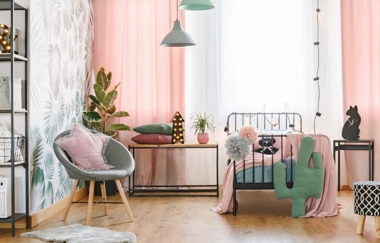 quarto com iluminação indireta